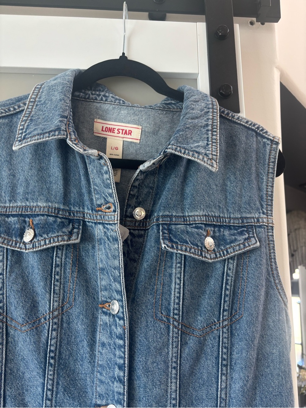 Women's Light Blue Denim Sleeveless Overalls - Picture 3 of 5